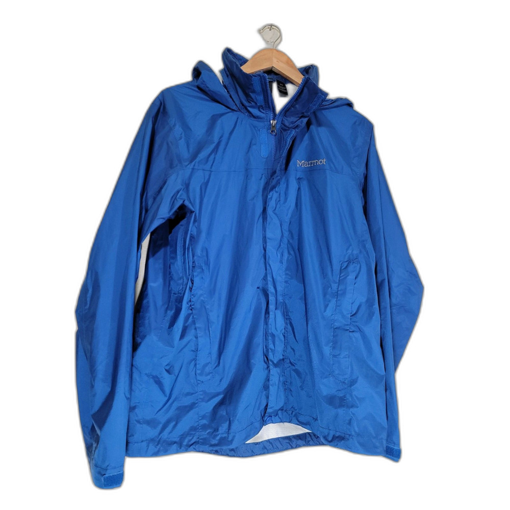 Marmot Blue Windbreaker Hoodie Jacket - Medium